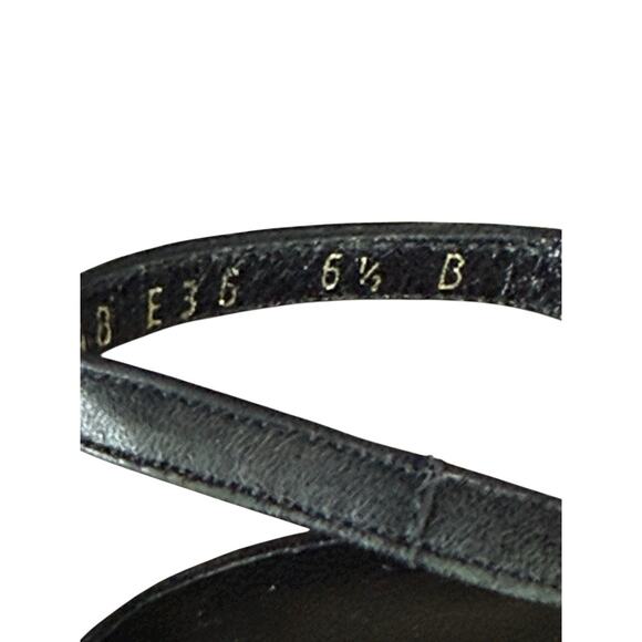 Salvatore Ferragamo Black Leather Braided Strap Sandals Size 6.5 B - Picture 6 of 10